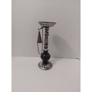 Vintage candle holder with snuffer, candle holder and candle accessories, silver